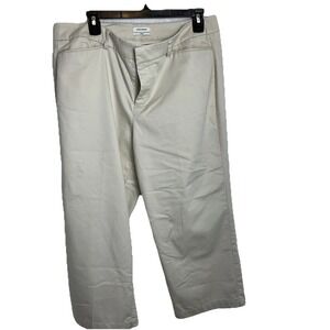 Dockers womens cropped khaki‎ crop pants, size 14 Button Zip Cotton Poly Spandex